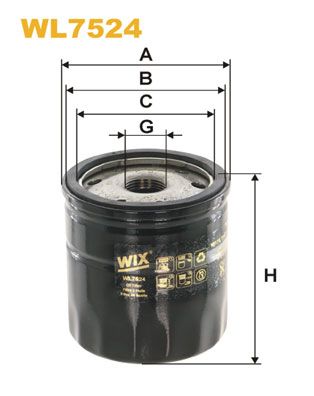 WIX FILTERS Öljynsuodatin WL7524